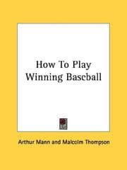 Tapa de How to play winning baseball