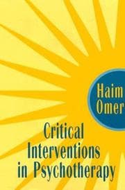 Tapa de Critical interventions in psychotherapy