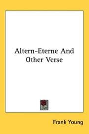 Tapa de Altern-Eterne And Other Verse