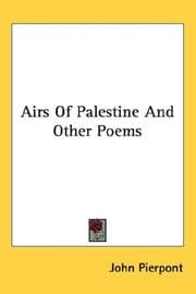 Tapa de Airs Of Palestine And Other Poems