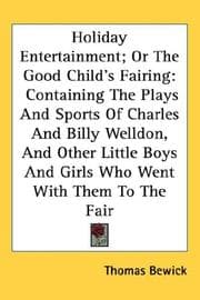 Tapa de Holiday Entertainment; Or The Good Child's Fairing