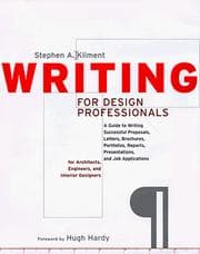 Tapa de Writing for design professionals