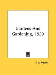 Tapa de Gardens And Gardening, 1939