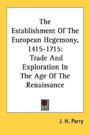 Tapa de The establishment of the European hegemony, 1415-1715