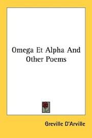 Tapa de Omega Et Alpha And Other Poems