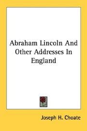 Tapa de Abraham Lincoln And Other Addresses In England