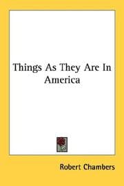 Tapa de Things As They Are In America