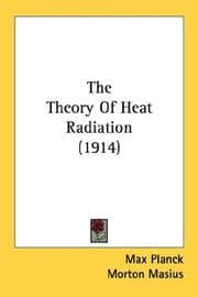 Tapa de The Theory Of Heat Radiation (1914)