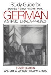 Tapa de Study guide for Lohnes, Strothmann, and Petig German, a structural approach