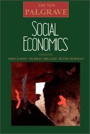Tapa de Social Economics (New Palgrave (Series))