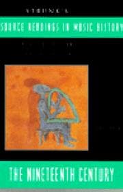Tapa de Source Readings in Music History