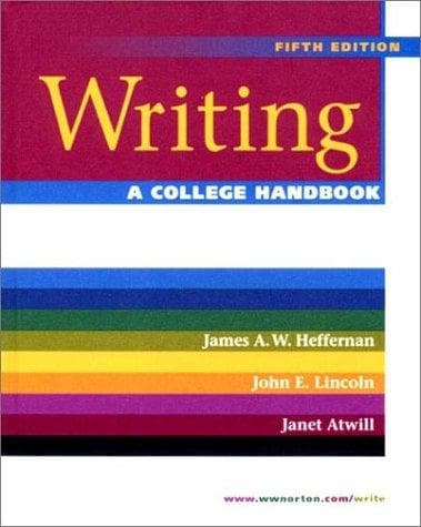 Tapa de Writing, a college handbook