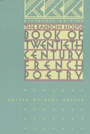 Tapa de The Random House book of twentieth-century French poetry