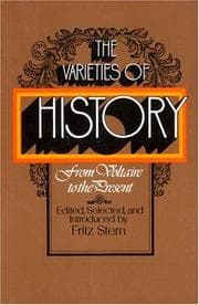 Tapa de The varieties of history, from Voltaire to the present