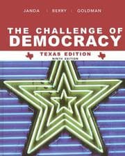 Tapa de The Challenge Of Democracy Texas Edition 9th Edition