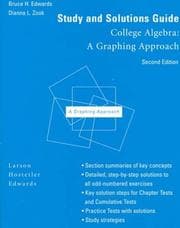 Tapa de Study and Solutions Guide for College Algebra