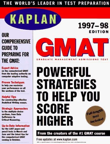 Tapa de Kaplan GMAT 1997-98
