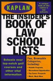 Tapa de KAPLAN INSIDER'S BOOK OF LAW SCHOOL LISTS