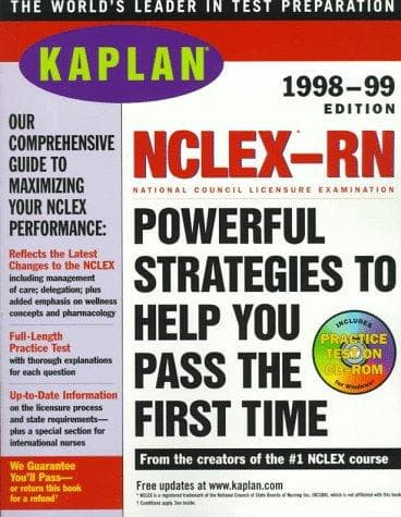 Tapa de KAPLAN NCLEX RN 1998 99 WITH CD ROM