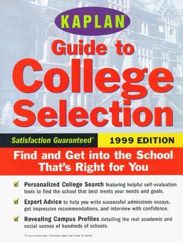 Tapa de Kaplan Guide to College Selection 1999