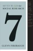 Tapa de Seven Rules for Social Research