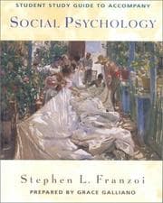 Tapa de Student study guide to accompany Social psychology, [by] Stephen L. Franzoi