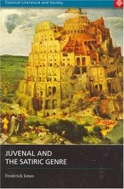 Tapa de Juvenal and the Satiric Genre (Classical Literature and Society Series) (Classical Literature and Society)