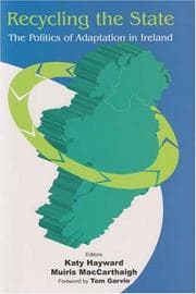 Tapa de RECYCLING THE STATE: THE POLITICS OF ADAPTATION IN IRELAND; ED. BY KATY HAYWARD