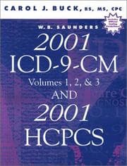 Tapa de W.B. Saunders 2001 ICD-9-CM, Volumes 1, 2, & 3, + 2001 HCPCS (2 Book Package)