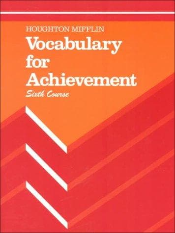 Tapa de Vocabulary for achievement