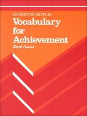 Tapa de Vocabulary for achievement