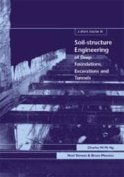 Tapa de A short course in soil-structure engineering of deep foundations, excavations and tunnels