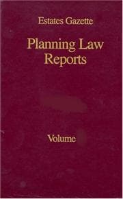 Tapa de Planning Law Report 1999