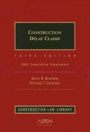 Tapa de Construction Delay Claims