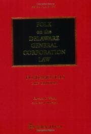 Tapa de Folk on the Delaware General Corporation Law