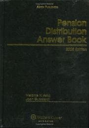 Tapa de Pension Distribution Answer Book 2008
