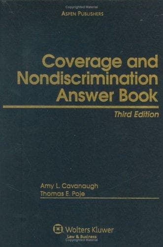 Tapa de Coverage and nondiscrimination answer book