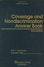 Tapa de Coverage and nondiscrimination answer book