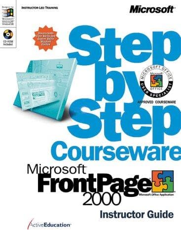 Tapa de Microsoft  FrontPage  2000 Step by Step Courseware Trainer Pack (Microsoft Programming Series)