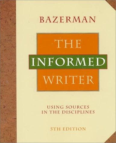 Tapa de The informed writer