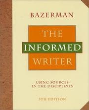 Tapa de The informed writer