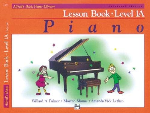 Tapa de Alfred's Basic Piano Library Lesson Book, Bk 1A