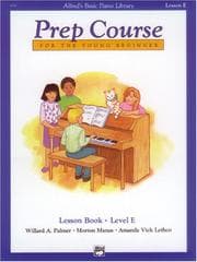 Tapa de Alfred's Basic Piano Prep Course, Lesson Book, Level E