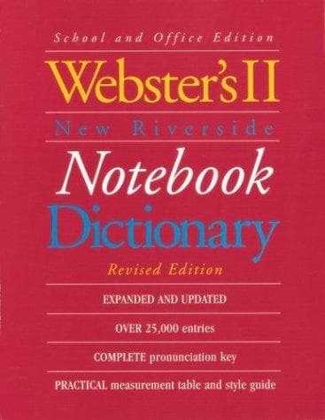 Tapa de Webster's II New Riverside Notebook Dictionary
