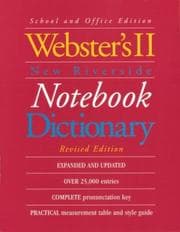Tapa de Webster's II new Riverside notebook dictionary