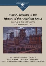 Tapa de Major problems in the history of the American South