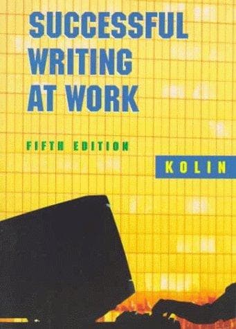 Tapa de Successful writing at work