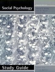 Tapa de Study Guide [to] Social Psychology, Fourth Edition, Sharon S. Brehm, Saul M. Kassin, Steven Fein