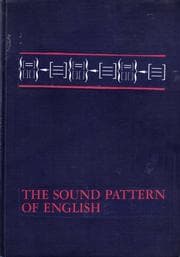 Tapa de Sound Pattern of English (Study in Language)