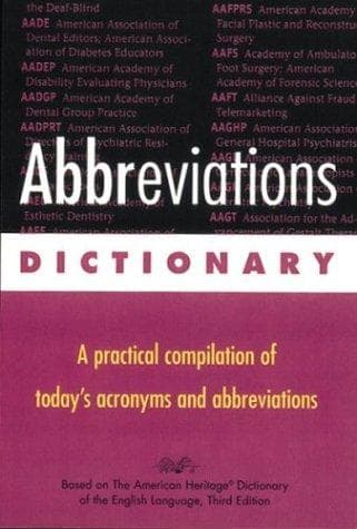 Tapa de Abbreviations dictionary
